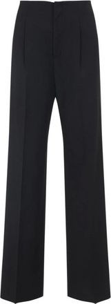 Alberta Ferretti Broeken, Dames, Grijs, M, Wol, Tropical Pants