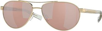 Costa 6S4007 Fernandina Polarized 400709 Mens Sunglasses Gold Size 57