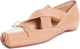 Christian Louboutin Cassiasticina Ballet Flat in Blush/blush at Nordstrom, Size 38.5