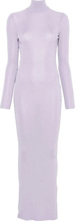 Self Portrait Abito corto in maglia fine - Viola