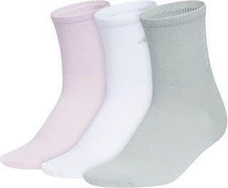 adidas Luxe 3-Pack High Quarter Length Socks in Ice Lavender/White/Sage at Nordstrom Rack, Size Medium