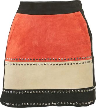 Maje Gonna in pelle scamosciata Pre-owned - Nero