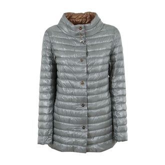 Herno Winter Jackets, female, Green, Size: 4XL Reversible Ultralight Down Coat