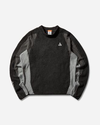 Nike Men s ACG Wolf Tree Fleece Crewneck Sweatshirt Black / Anthracite