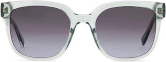 Fossil 54mm Gradient Square Sunglasses in Crystal Green/Dark Grey Sf at Nordstrom