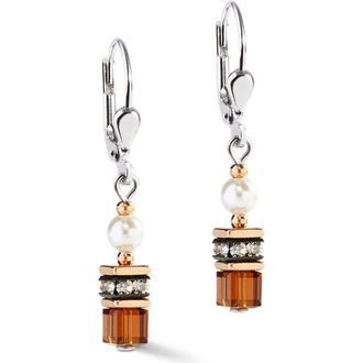 Coeur de Lion Sparkling Princess Earrings in Mocha Mousse at Nordstrom
