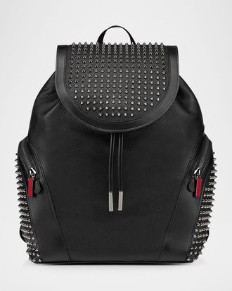 Christian Louboutin Mens Funky Spikes Leather Backpack