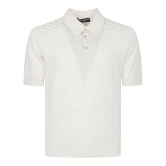 Dolce & Gabbana Polo Shirts, male, White, Size: S Silk Polo Shirt