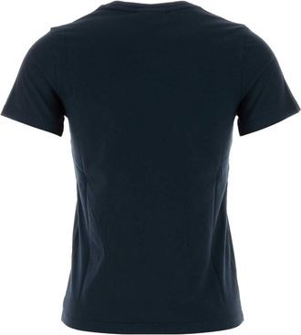Maison Kitsun&eacute; Womens Navy Blue Cotton T-Shirt Classicnavy Exterior Exterior: T-shirts And Polos