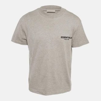 Fear of God Essentials Dark Grey Cotton Knit Crewneck T-Shirt