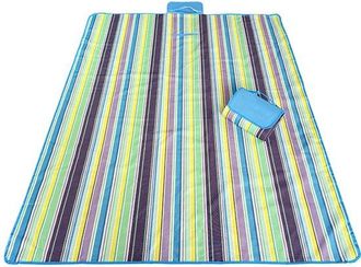 OEM Manta De Picnic Extragrande De 200x200 Cm, Repelente Al Agua Y Duradera, Con Estampado De Rayas