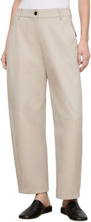 Lafayette 148 New York Chrystie Barrel Leg Chinos in Cement at Nordstrom, Size 12