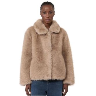 Max Mara Faux Fur & Shearling Jacket - female - Max Mara - Faux Fur & Shearling Jackets - Beige - 2XS - Jackets