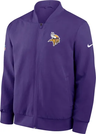 Nike Minnesota Vikings Sideline Nike Mens NFL Full-Zip Bomber Jacket in Purple | 03AU51L9M-3N3