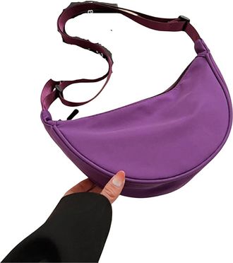 Generic Crossbody Bags for Women - Nylon Half Moon Chest Bag, Fanny Packs for Street Style, Versatile Womens Crossbody Bag