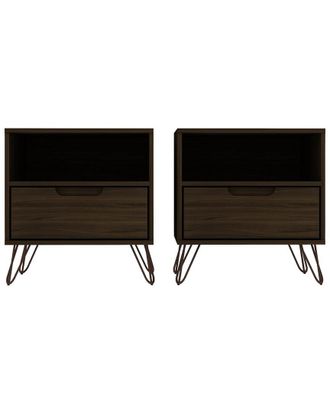 Manhattan Comfort Set Of 2 Nightstand 1.0