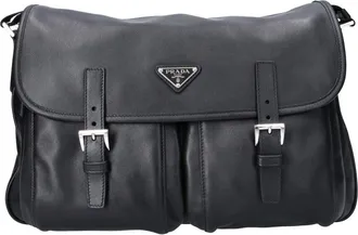 Prada Borsa A Spalla In Pelle Di Vitello