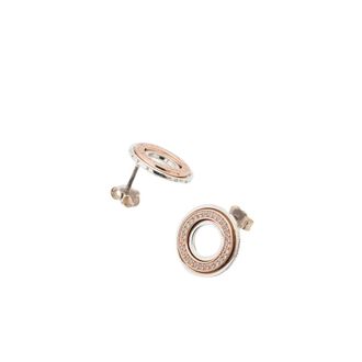 Pandora Orecchini a lobo Signature Two Tone Logo & Pav&eacute; - - Accessories - Donna - Bianco - ONE SIZE