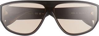Alexander McQueen 99mm Aviator Sunglasses in Black Black Brown at Nordstrom Rack