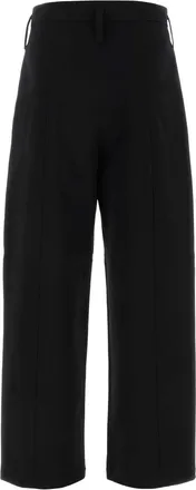 Philosophy di Lorenzo Serafini Womens Stretch Cotton Wide-Leg Trouser Black Elastane