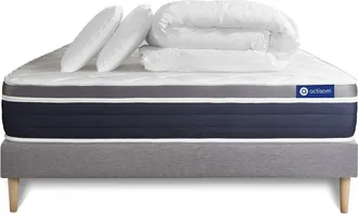 Actisom Pack Colch&oacute;n Gris L&aacute;tex Y Espuma Viscoel&aacute;stica 140 X 190
