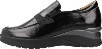PieSanto Bluchers - Dames - Loafers - Zwart - 37 EU - Leer - Schoenen