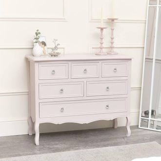 Melody Maison Large Pink 6 Drawer Chest Of Drawers