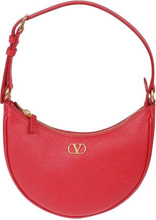 Valentino Garavani Shoulder Bags, female, Red, Size: ONE SIZE VLogo Signature Mini Hobo Bag