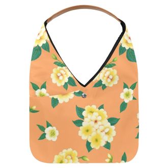 Generic Colorful Flowers Reusable Lightweight Grocery Bags - Foldable Into Compact Pouch, Washable & Sturdy, Multipurpose for Shopping and Travel