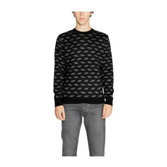 Antony Morato Black Geometric Knit Jumper Pullover