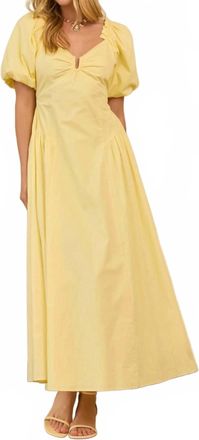 Skies Are Blue Clothing Chasing Sunshine Maxi Dress In Butter Yellow