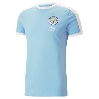 Puma Mens Manchester City T7 T Shirt Light Blue S