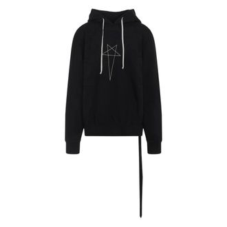 Rick Owens Heren, Sweatshirts & Hoodies, Zwart, Maat: S