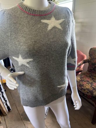 THML Clothing Womens Star Knit Top In Grey