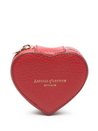 Aspinal of London Heart ring box (4.5cm x 9cm) - unisex - Calf Leather - One Size - Red