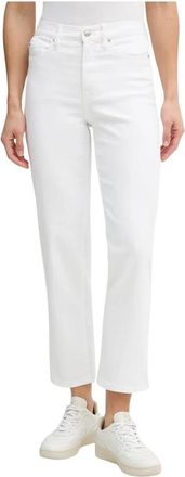 DKNY High-Rise Classic Straight Jeans - Dames - Regular Fit Jeans - Wit - W27 - Katoen - Jeans