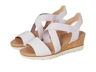 Dr. Scholls Just Cute Womens Wedge Shoes Lavender Fabric : 8.5 M, Canvas