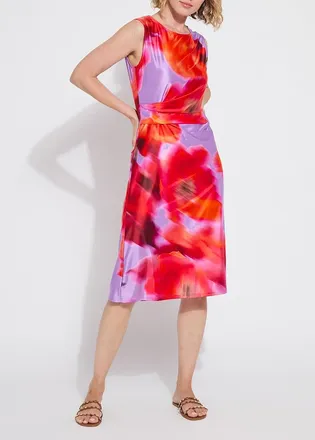 Lyssé Raquel Side Drape Printed Dress