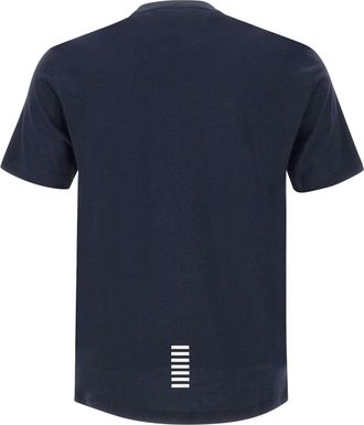 Emporio Armani Mens T-Shirt Cotton Blue T-Shirts And Polos