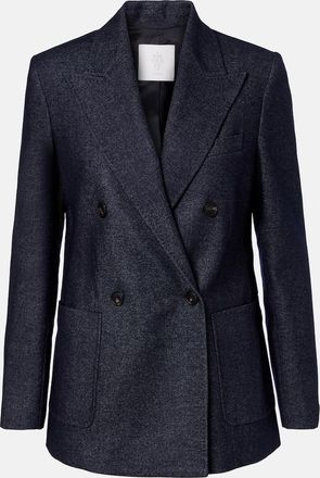 Eleventy Herringbone wool, cotton, and cashmere blazer