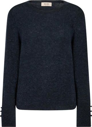 Mos Mosh Gebreide kleding - Dames - Ronde hals truien - Blauw - M - Truien & Vesten