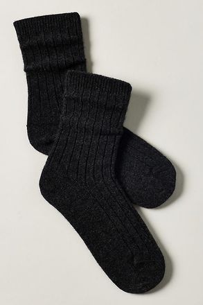 Hansel From Basel Ribbed Cashmere Blend Crew Socks