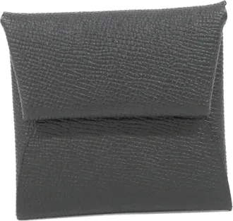 Herm&egrave;s Black Epsom Leather Coin Purse/Coin Case (Pre-Owned)