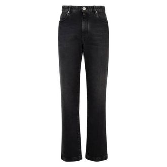 Fendi Black Straight-Cut Cotton Denim Jeans, Waist Size 30