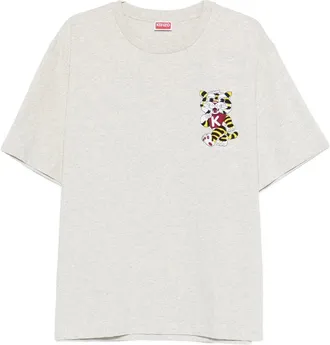 Kenzo T Shirt Grigio-Uomo