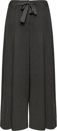 Elena Miro Geplooide shorts met gestrikte taille - Grijs