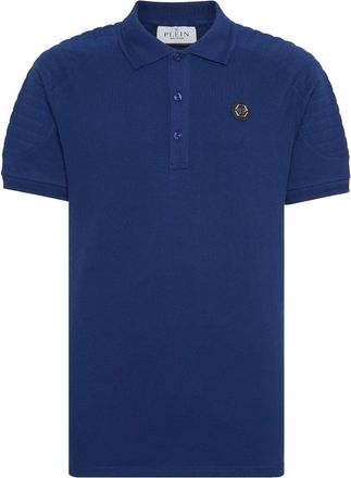 Philipp Plein Tops, Heren, Blauw, XS, Katoen, Piquet Polo Shirt SS