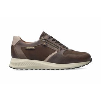 Mephisto Casual Leren Herensneaker - Heren - Sneakers - Bruin - 47 1/2 EU - Leer - Schoenen
