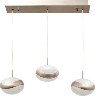 Fabrilamp L&aacute;mpara De Techo Planett 3x8w Led 1800lm 3300k L.48xan.8xal.reg.cm Champanhe