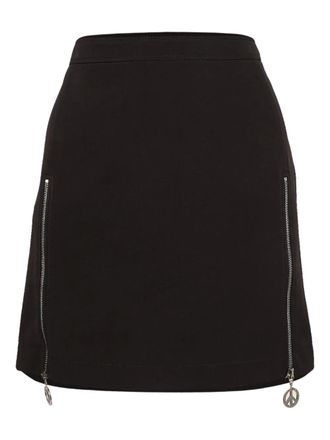 Moschino denim zip-detail skirt - Black